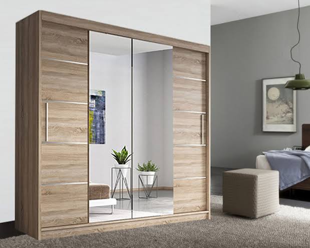 Oslo 150cm Sliding Door Wardrobe with Mirror – Modern Bedroom Storage